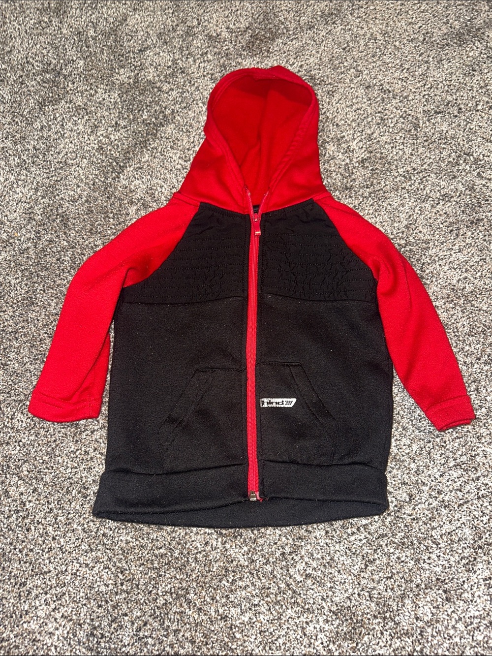 Hind Red and Black Kids Hooded Zip Sweatshirt